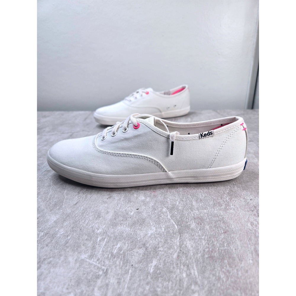 Keds X Hatch Champion "Mama" Sneakers Sz 7 White Canvas Minimalist Low Top Shoes